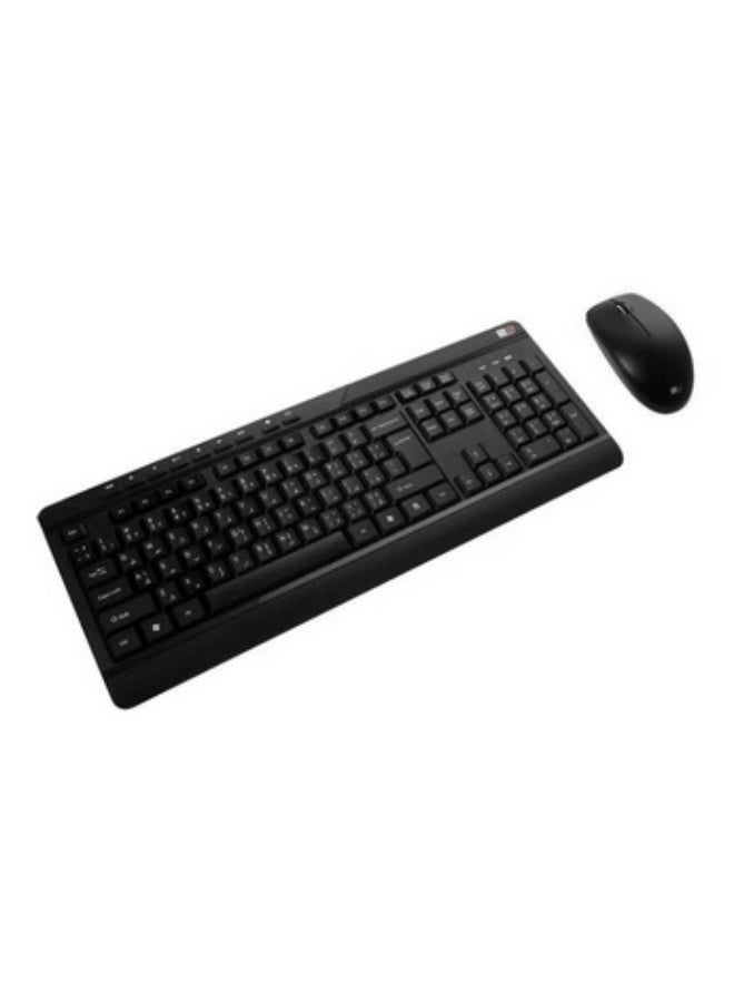 2B - KB443 Wireless Combo Keyboard With Mouse Set Black - Image 1